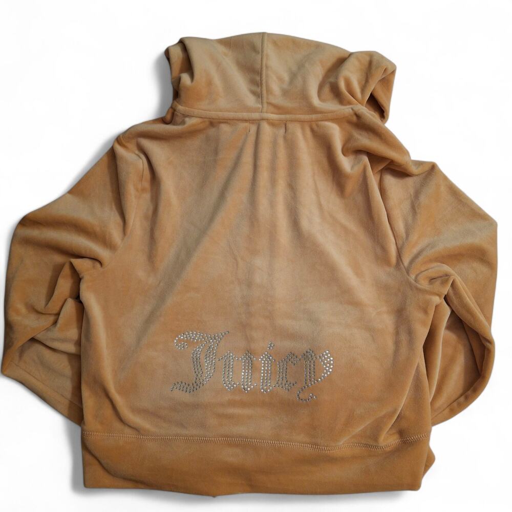 Y2k Juicy Couture Soft Brown Tracksuit Hoodie size Large - Picture 2 of 7